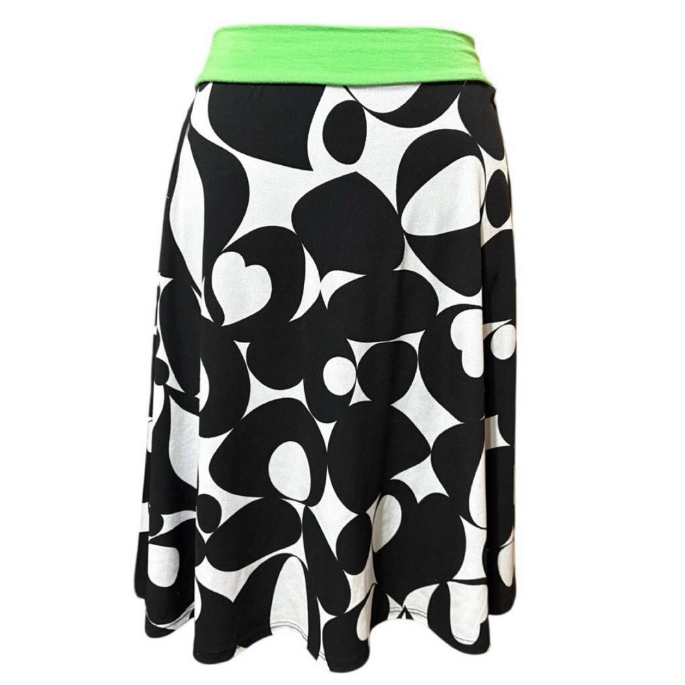 Wet Seal Y2K‎ mini skirt heart print women's S stretchy vintage 2000s artsy